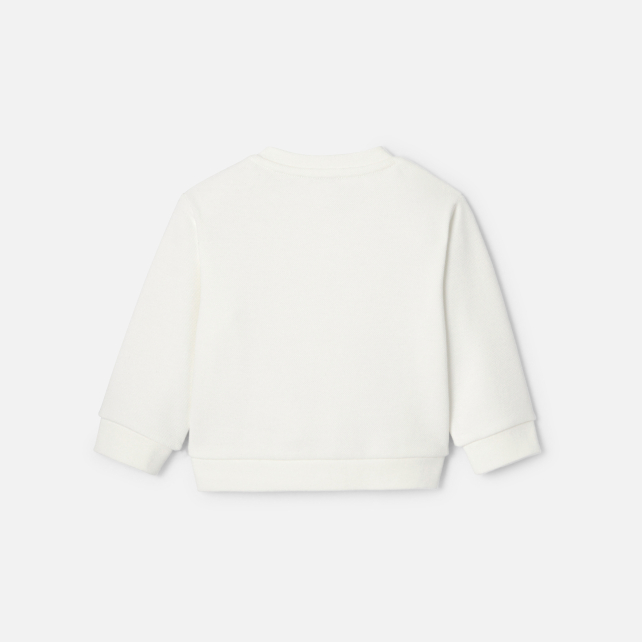 Baby boy sweatshirt in mini piqué Baby boy sweatshirt in mini piqué
