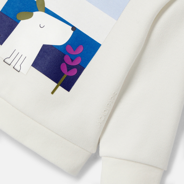 Baby boy sweatshirt in mini piqué Baby boy sweatshirt in mini piqué