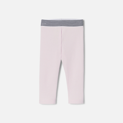 Baby girl leggings in cotton piqué 