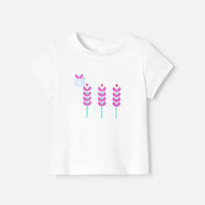 Baby girl short-sleeved T-shirt