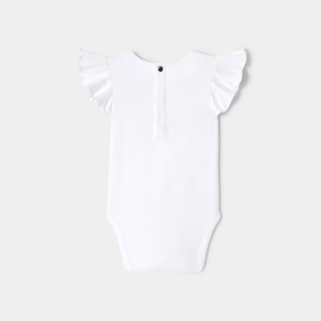 Baby girl bodysuit with ruffled sleeves Baby girl bodysuit with ruffled sleeves