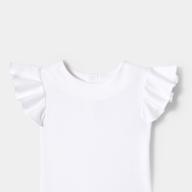 Baby girl bodysuit with ruffled sleeves Baby girl bodysuit with ruffled sleeves