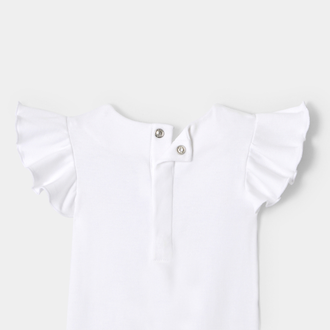Baby girl bodysuit with ruffled sleeves Baby girl bodysuit with ruffled sleeves