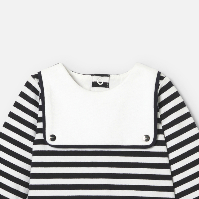 Baby boy pyjamas in striped jersey Baby boy pyjamas in striped jersey