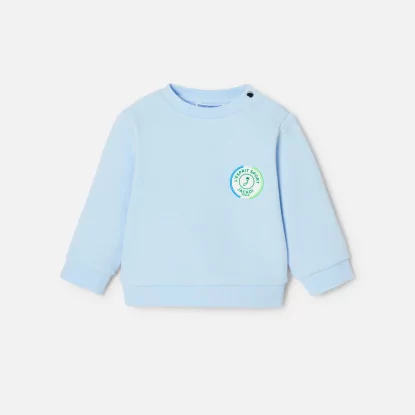Baby boy sweatshirt in interlock