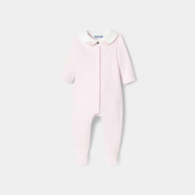 Baby girl pyjamas in interlock Baby girl pyjamas in interlock