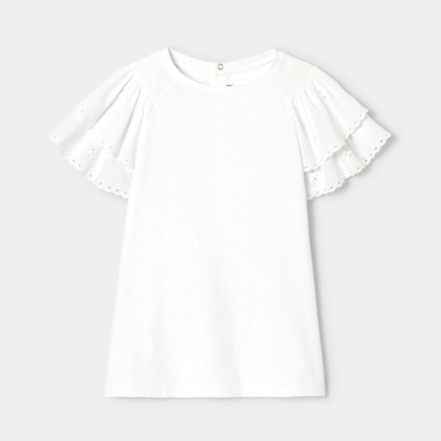 Girl T-shirt with ruffled sleeves Girl T-shirt with ruffled sleeves