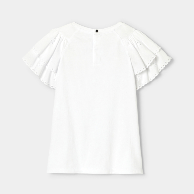 Girl T-shirt with ruffled sleeves Girl T-shirt with ruffled sleeves