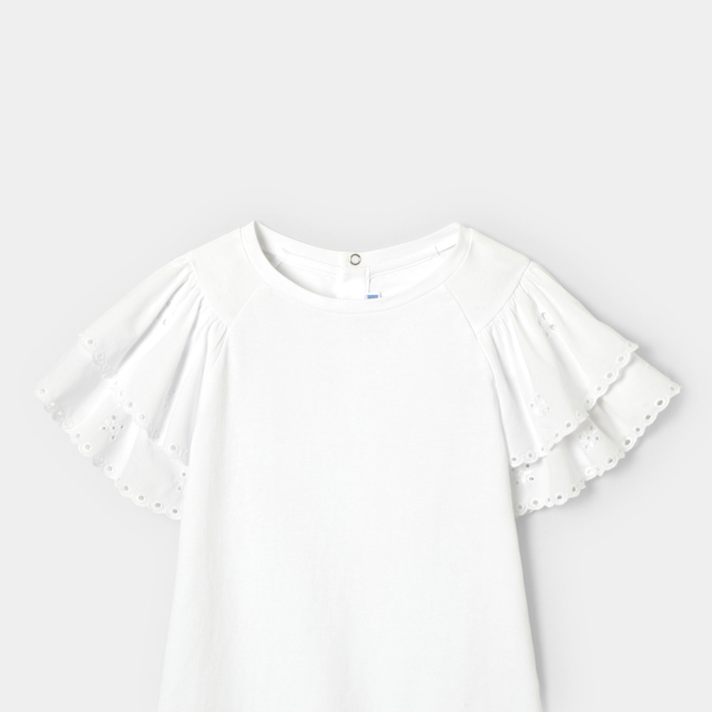 Girl T-shirt with ruffled sleeves Girl T-shirt with ruffled sleeves