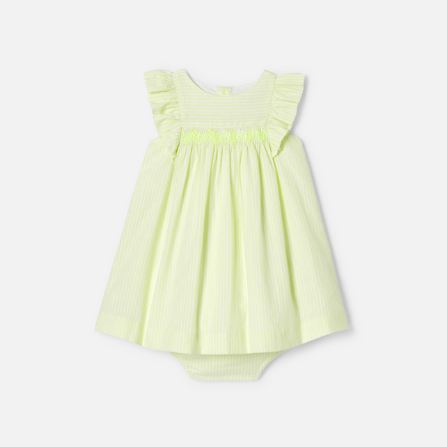 Baby girl dress in seersucker Baby girl dress in seersucker