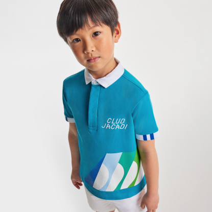 Boy polo shirt in cotton piqué