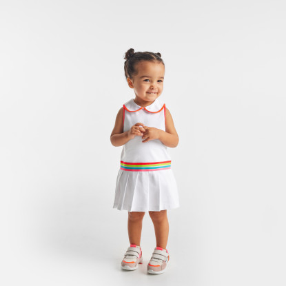 Baby girl dress with pleated base