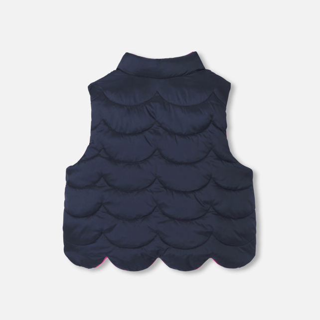 Baby girl reversible sleeveless padded jacket Baby girl reversible sleeveless padded jacket