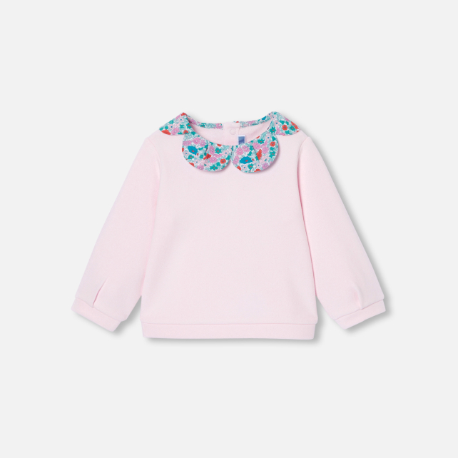 Sweat bébé fille à col Tissu Liberty Sweat bébé fille à col Tissu Liberty