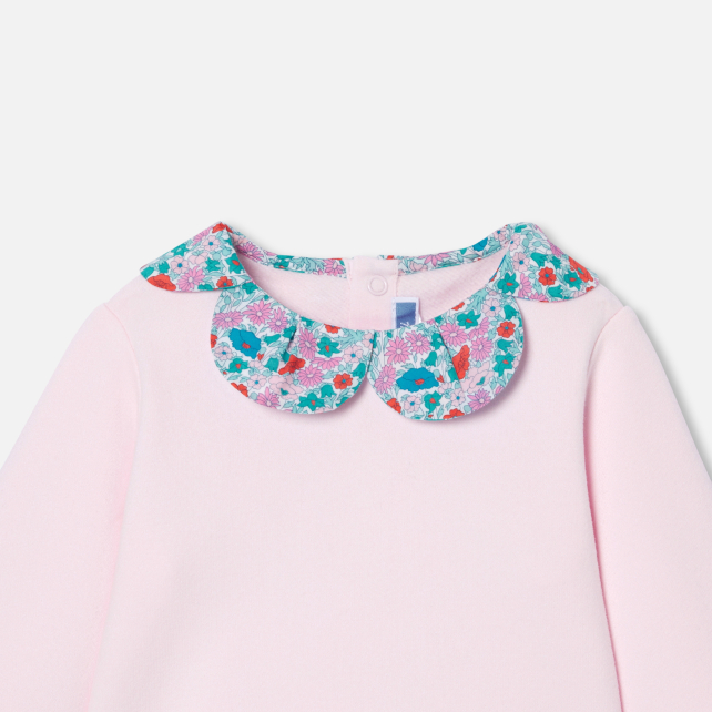 Sweat bébé fille à col Tissu Liberty Sweat bébé fille à col Tissu Liberty
