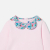 Baby girl sweatshirt with Liberty fabric collar Baby girl sweatshirt with Liberty fabric collar