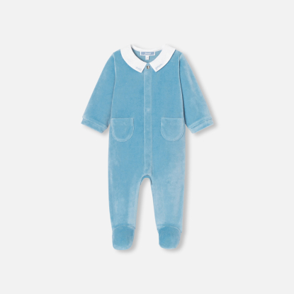Baby boy velvet pyjamas