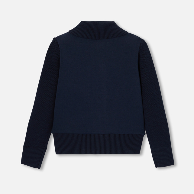 Boy bi-material cardigan Boy bi-material cardigan