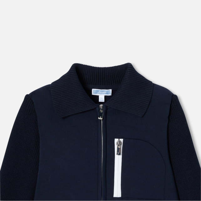 Boy bi-material cardigan Boy bi-material cardigan