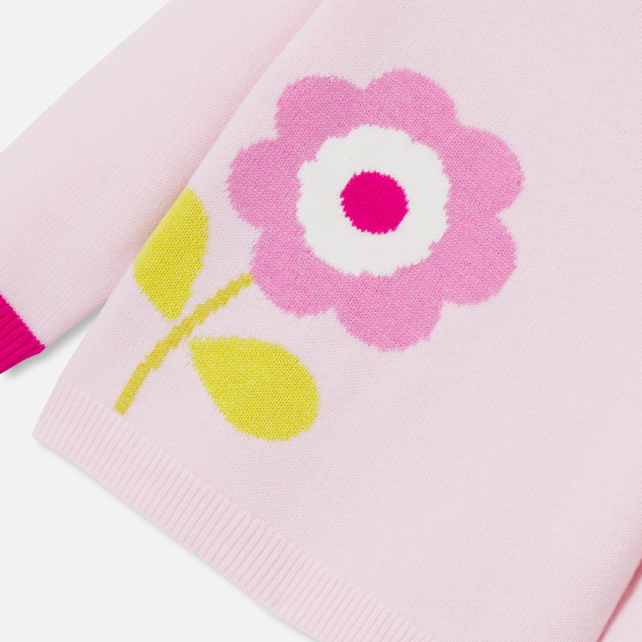 Baby girl intarsia flower jumper Baby girl intarsia flower jumper