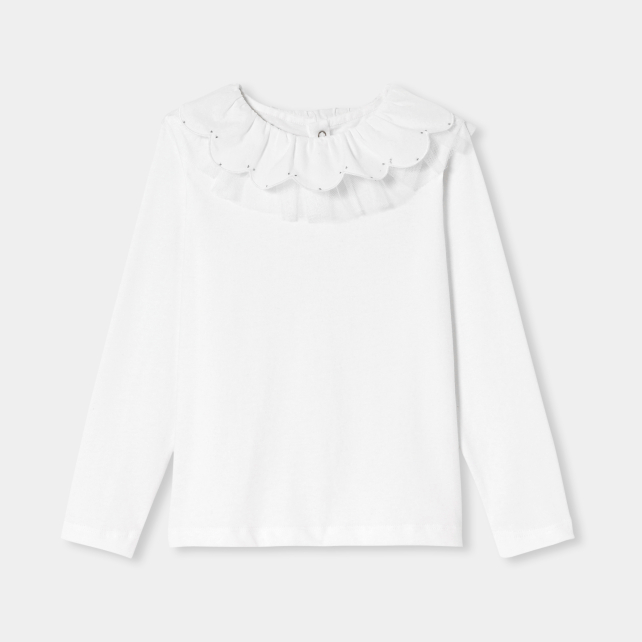 Girl T-shirt with a collar Girl T-shirt with a collar