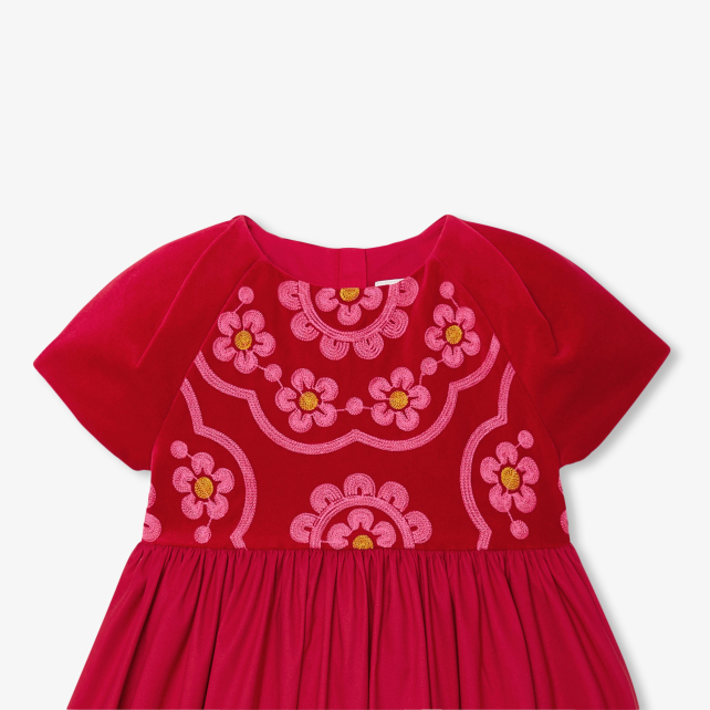 Robe bi-matière enfant fille Robe bi-matière enfant fille