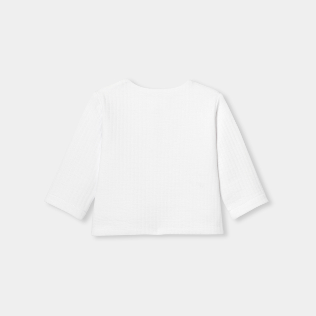 Baby cardigan in quilted jersey