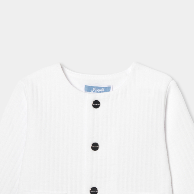 Baby cardigan in quilted jersey