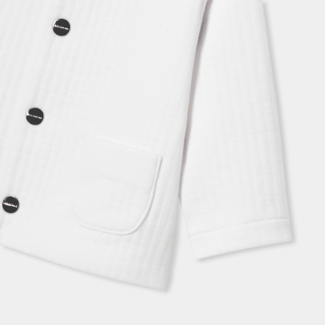 Baby cardigan in quilted jersey