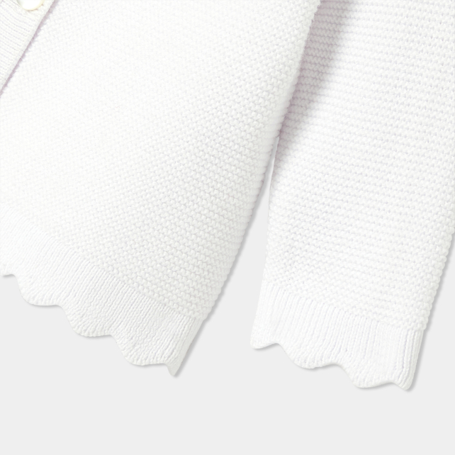 Baby girl cardigan in garter stitch Baby girl cardigan in garter stitch