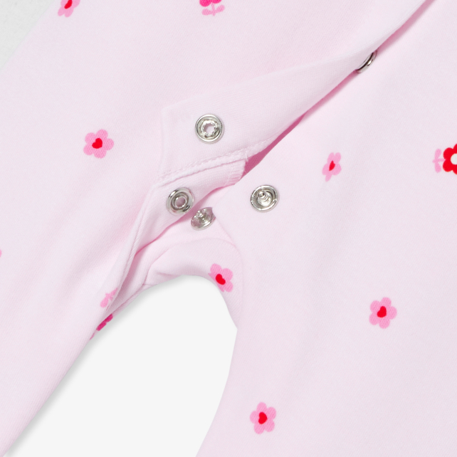 Baby girl pyjamas in interlock Baby girl pyjamas in interlock