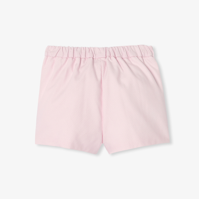 Baby girl shorts in honeycomb piqué Baby girl shorts in honeycomb piqué