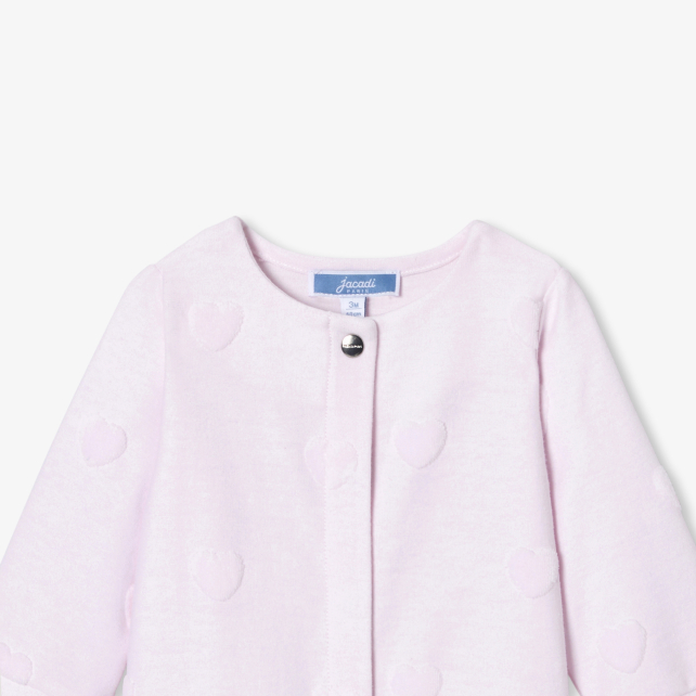 Baby girl jersey pyjamas with a heart pattern Baby girl jersey pyjamas with a heart pattern