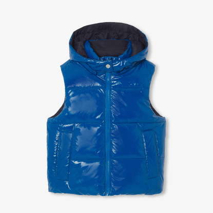 Boy reversible sleeveless padded jacket