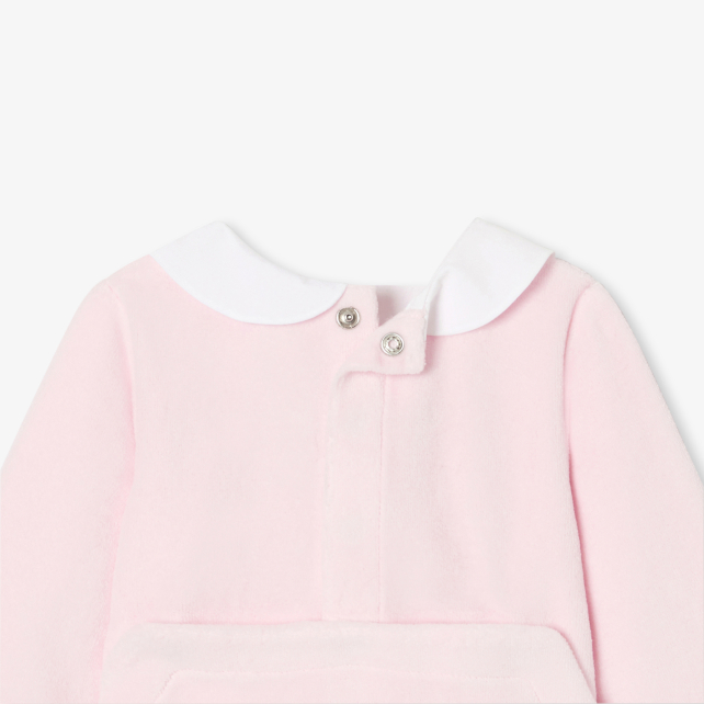Baby girl pyjamas in velvet bouclette Baby girl pyjamas in velvet bouclette