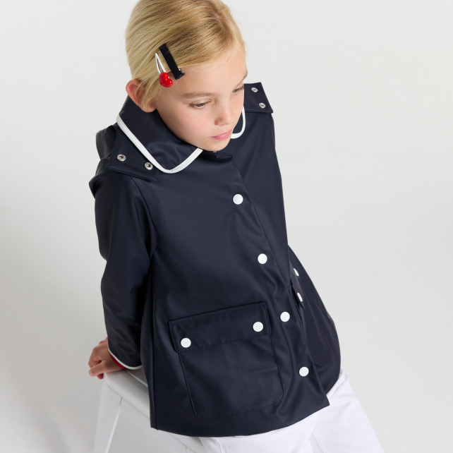 Girl hooded raincoat Girl hooded raincoat