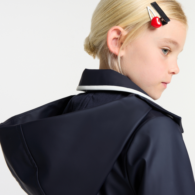 Girl hooded raincoat Girl hooded raincoat