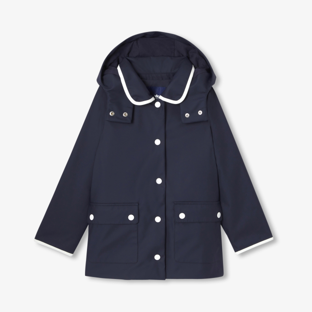 Girl hooded raincoat Girl hooded raincoat