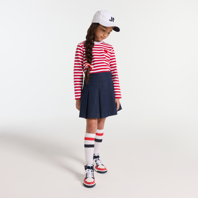 Jupe plissée enfant fille en jean Jupe plissée enfant fille en jean