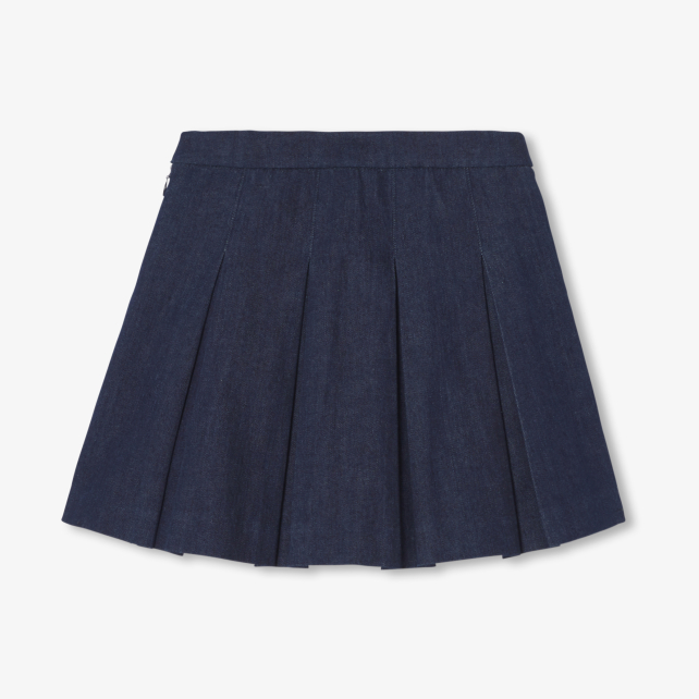 Girl pleated denim skirt Girl pleated denim skirt