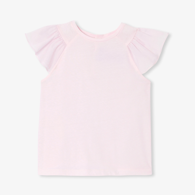 Girl T-shirt with ruffled sleeves Girl T-shirt with ruffled sleeves