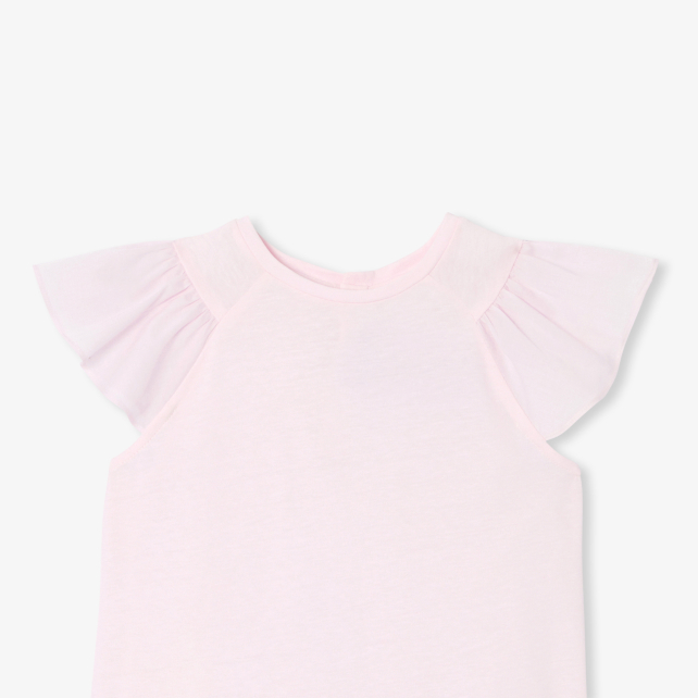 Girl T-shirt with ruffled sleeves Girl T-shirt with ruffled sleeves