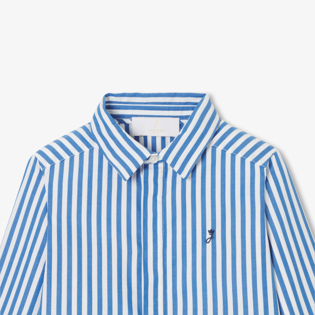 Boy shirt in striped poplin Boy shirt in striped poplin