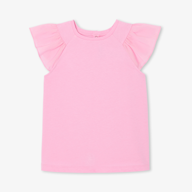 Girl T-shirt with ruffled sleeves Girl T-shirt with ruffled sleeves