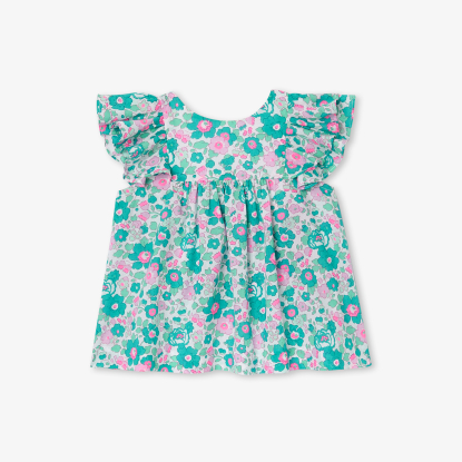 Blouse bébé fille en tissu Liberty