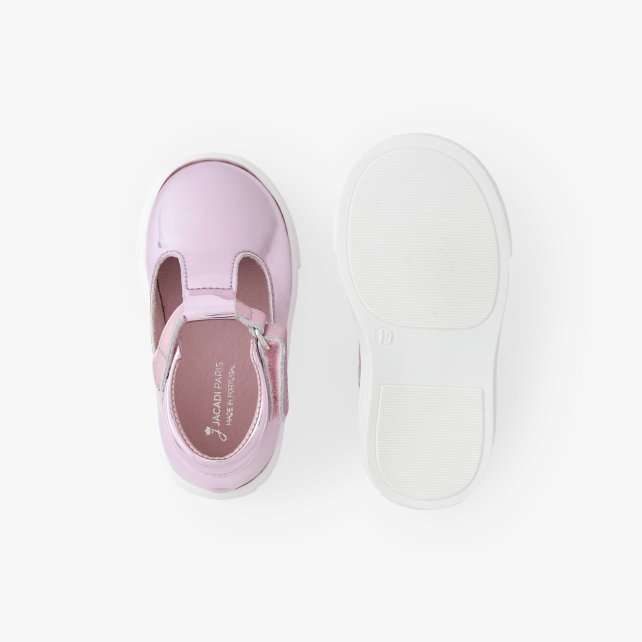 Baby girl Iridescent leather T-bar shoes Baby girl Iridescent leather T-bar shoes