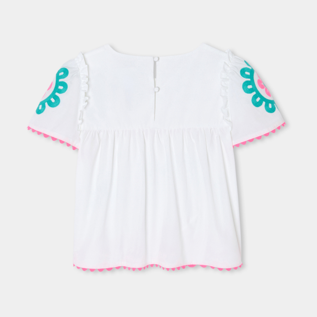 Girl blouse in poplin Girl blouse in poplin
