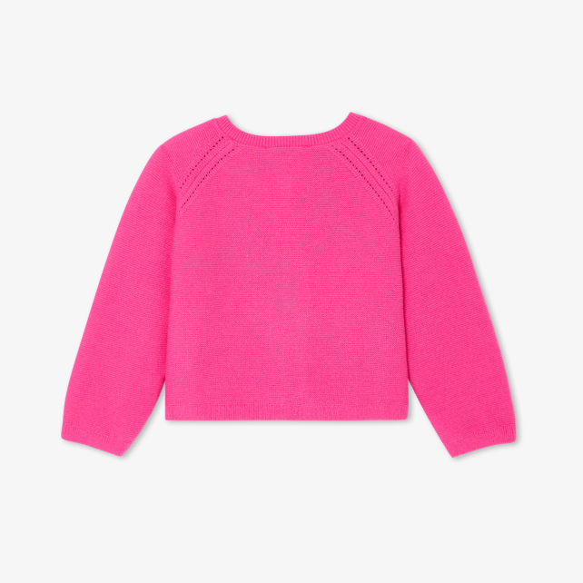 Baby girl cardigan in garter stitch Baby girl cardigan in garter stitch