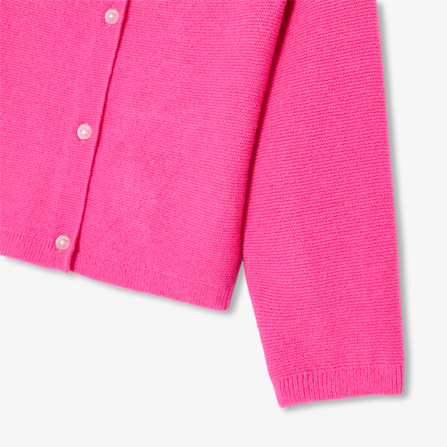 Baby girl cardigan in garter stitch Baby girl cardigan in garter stitch
