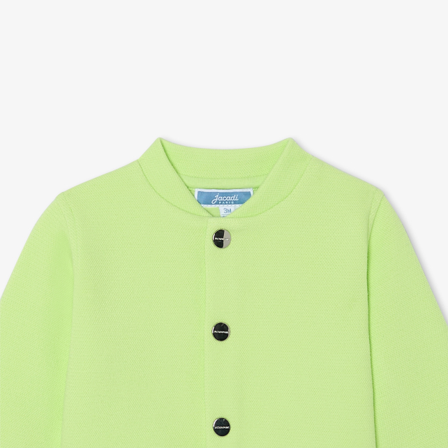 Baby boy cardigan in cotton piqué Baby boy cardigan in cotton piqué